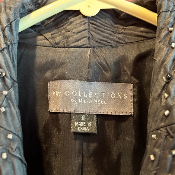 KM Collections  by Milla Bell Black Jacket Size 8 - Picture 7 of 14